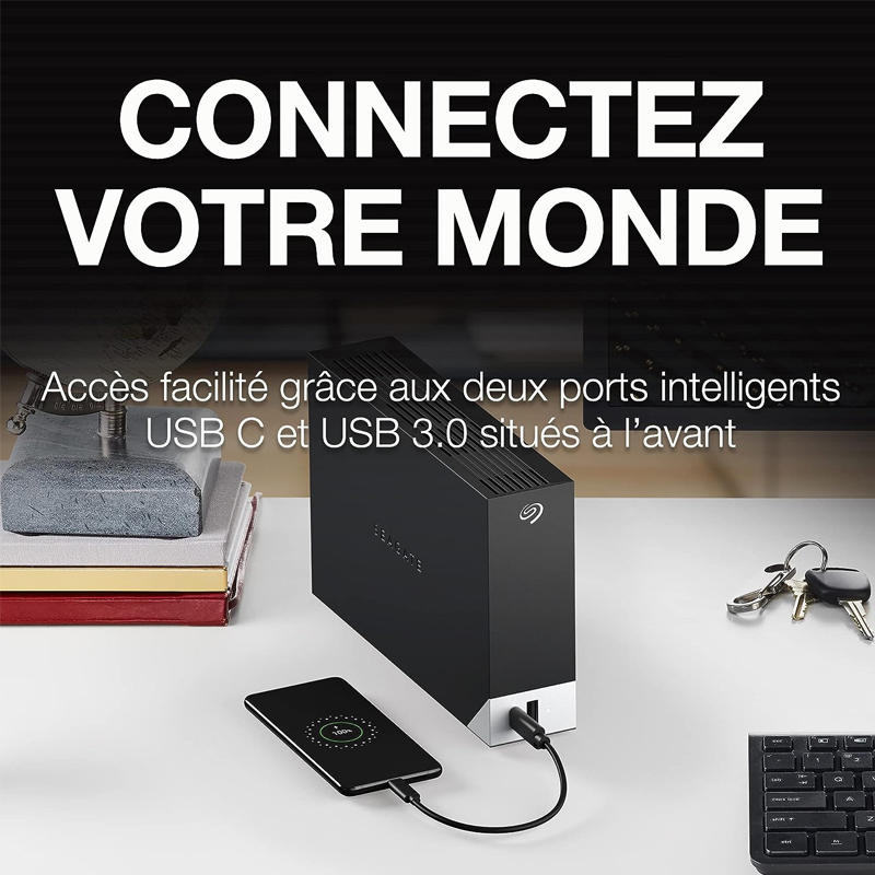 Disque Dur Externe SEAGATE One Touch Hub 10To USB 3.0 - Noir 3 disque dur externe seagate one touch hub to usb noir