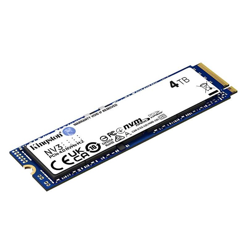 Disque Dur Interne KINGSTON NV3 4To SSD M.2 NVMe PCIe Gen4x4 1 disque dur interne kingston nv to ssd m nvme pcie genx s