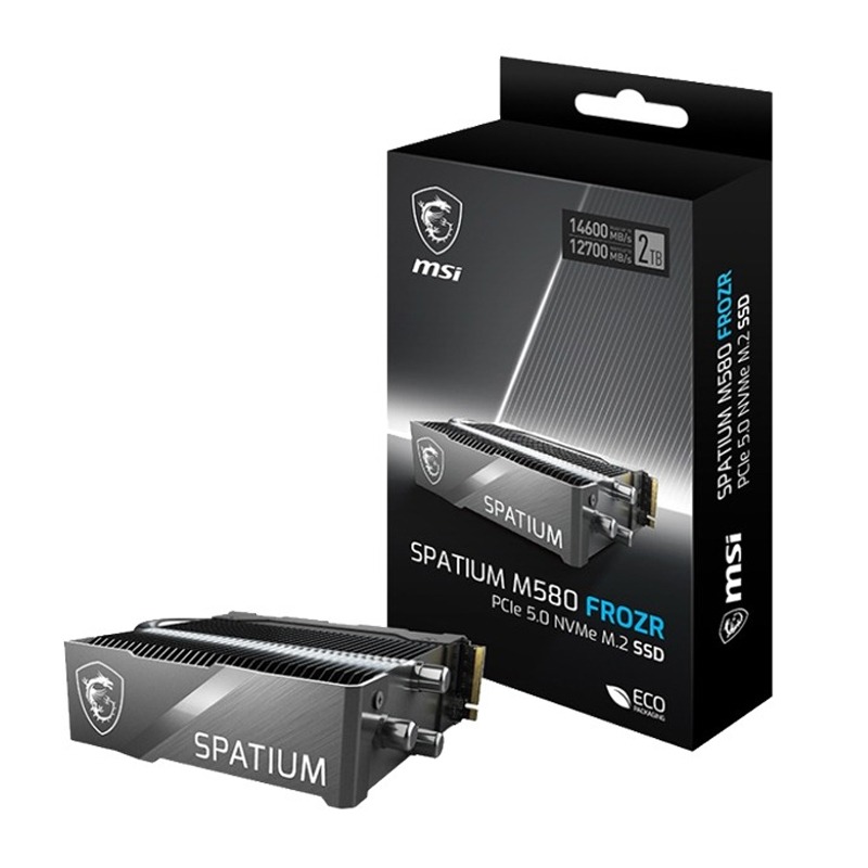 Disque Dur Interne MSI SPATIUM M570 FROZR 2To SSD PCIe 5.0 NVMe M.2 1 disque dur interne msi spatium m frozr to ssd pcie nvme m q