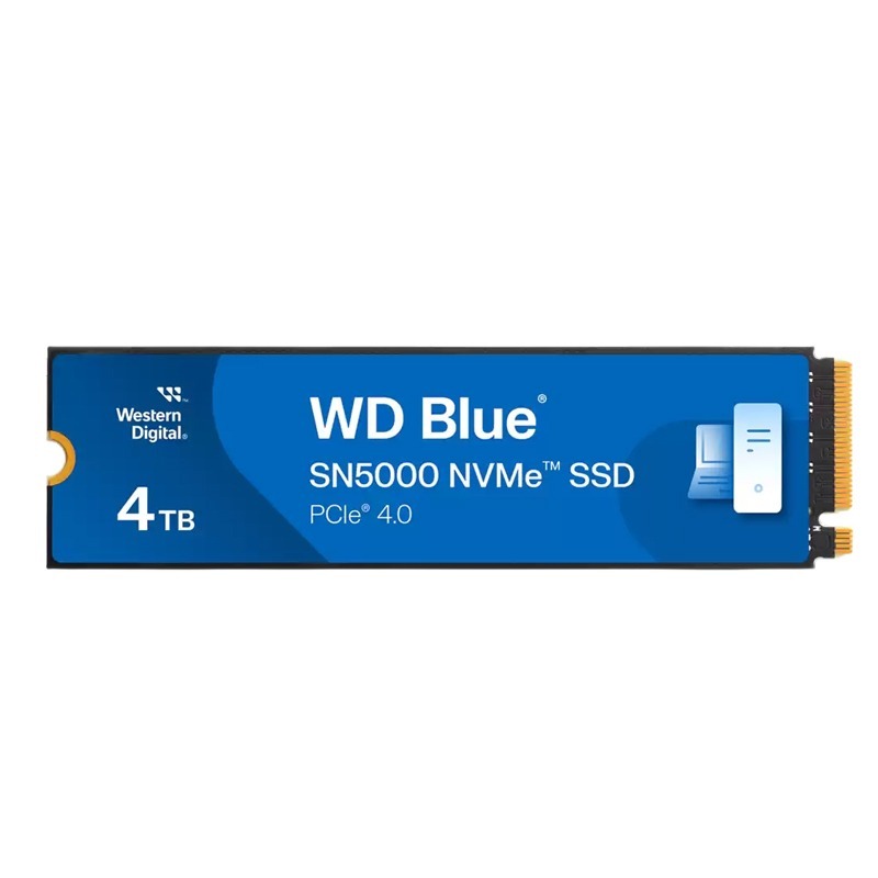 Disque Dur Interne WESTERN DIGITAL SN5000 4To SSD PCIe NVMe - Bleu 1 disque dur interne western digital sn to ssd pcie nvme bleu f