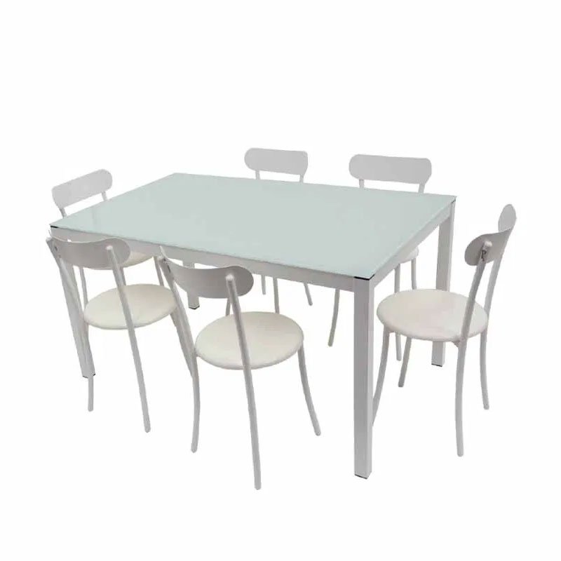 Pack Salle a Manger SOTUFAB Table SERENA + 6 Chaises SPOT 2 echp