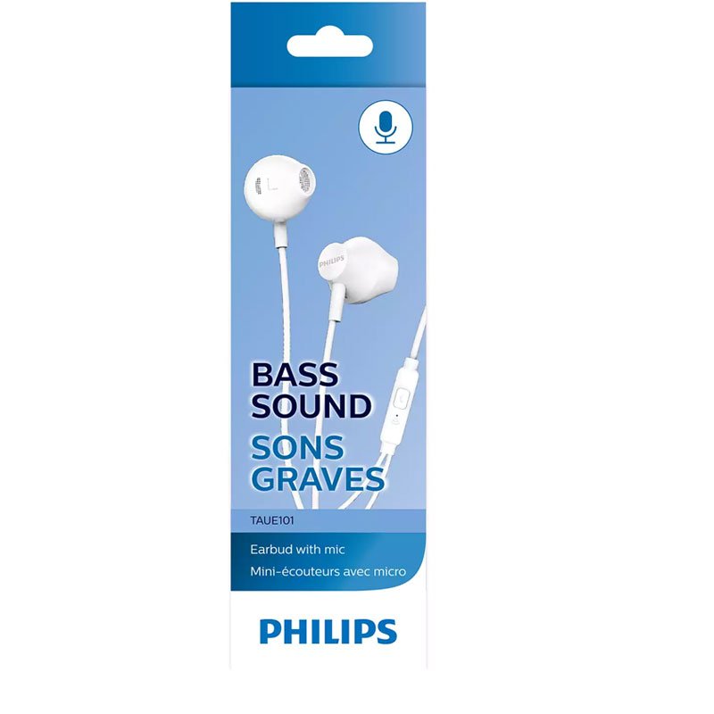 Écouteurs Filaires PHILIPS TAUE101WT/00 - Blanc 2 ecouteurs filaires philips tauewt blanc
