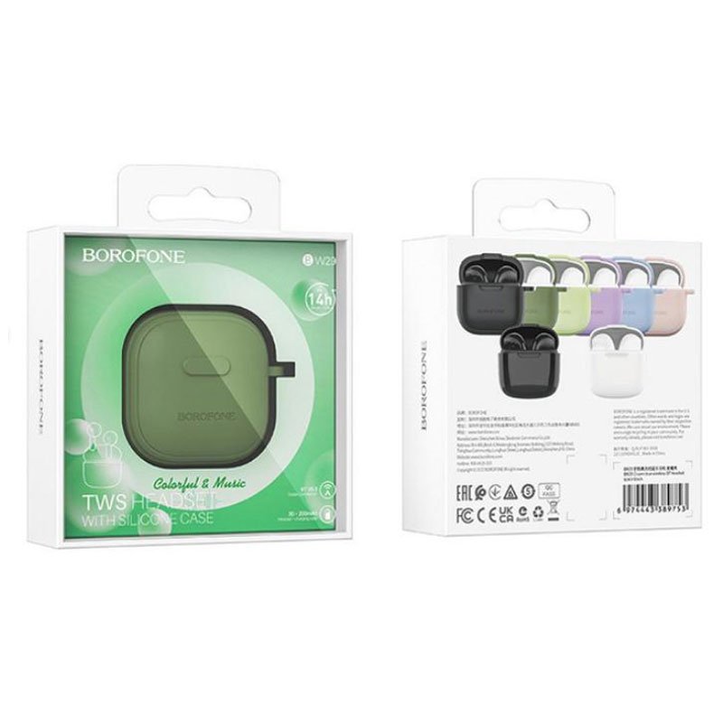 Écouteurs Sans Fil BOROFONE BW29 - Vert 3 ecouteurs sans fil borofone bw vert