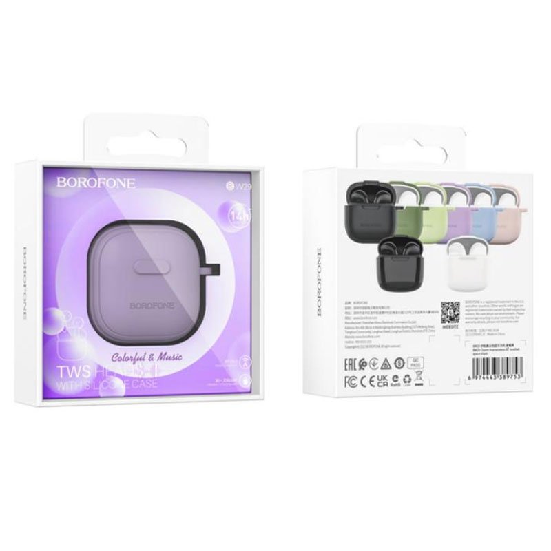 Écouteurs Sans Fil BOROFONE BW29 - Violet 3 ecouteurs sans fil borofone bw violet