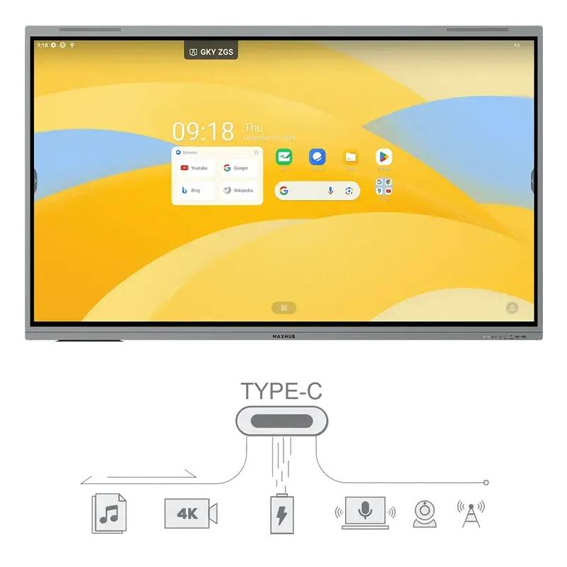 Écran interactif MAXHUB 65" E6530 8GO 128GO Android 14 Google Edla 3 ecran interactif maxhub e go go android google edla