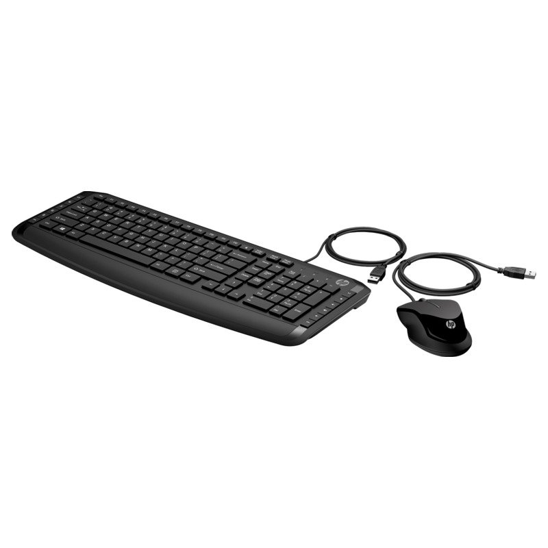 Ensemble Clavier Et Souris Filaire HP AZERTY Fr 200 - Noir 2 ensemble clavier souris filaire hp azerty noir dfaa