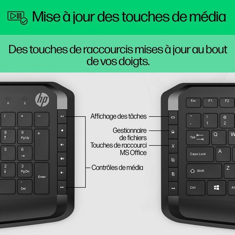 Ensemble Clavier Et Souris Filaire HP AZERTY Fr 200 - Noir 6 ensemble clavier souris filaire hp azerty noir dfaa