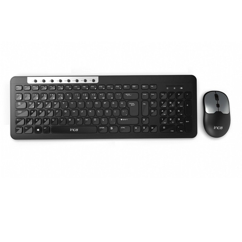 Ensemble Clavier + Souris Sans Fil INCA IWS-599 - Noir 1 ensemble clavier souris sans fil inca iws noir i