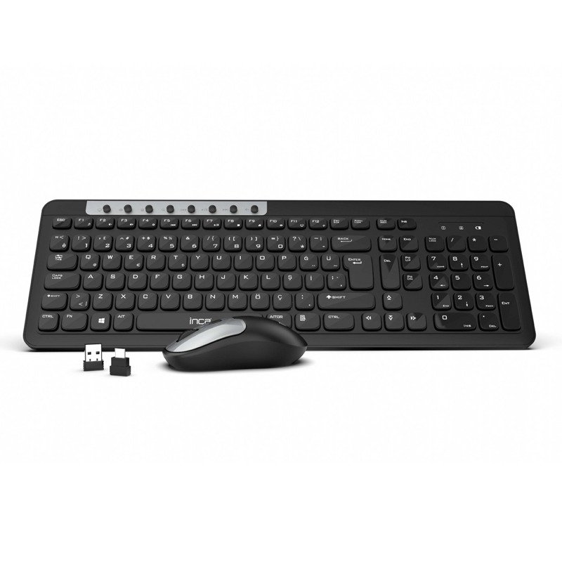 Ensemble Clavier + Souris Sans Fil INCA IWS-599 - Noir 2 ensemble clavier souris sans fil inca iws noir w