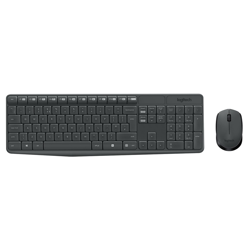 Ensemble Clavier & Souris Sans Fil LOGITECH MK235 - Gris 3 ensemble clavier souris sans fil logitech mk gris
