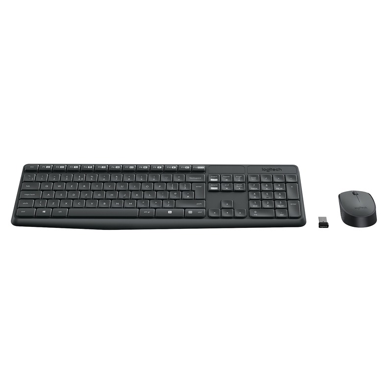 Ensemble Clavier & Souris Sans Fil LOGITECH MK235 - Gris 2 ensemble clavier souris sans fil logitech mk gris