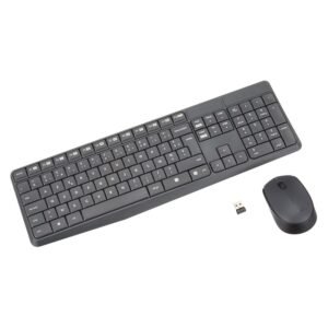 ensemble clavier souris sans fil logitech mk gris