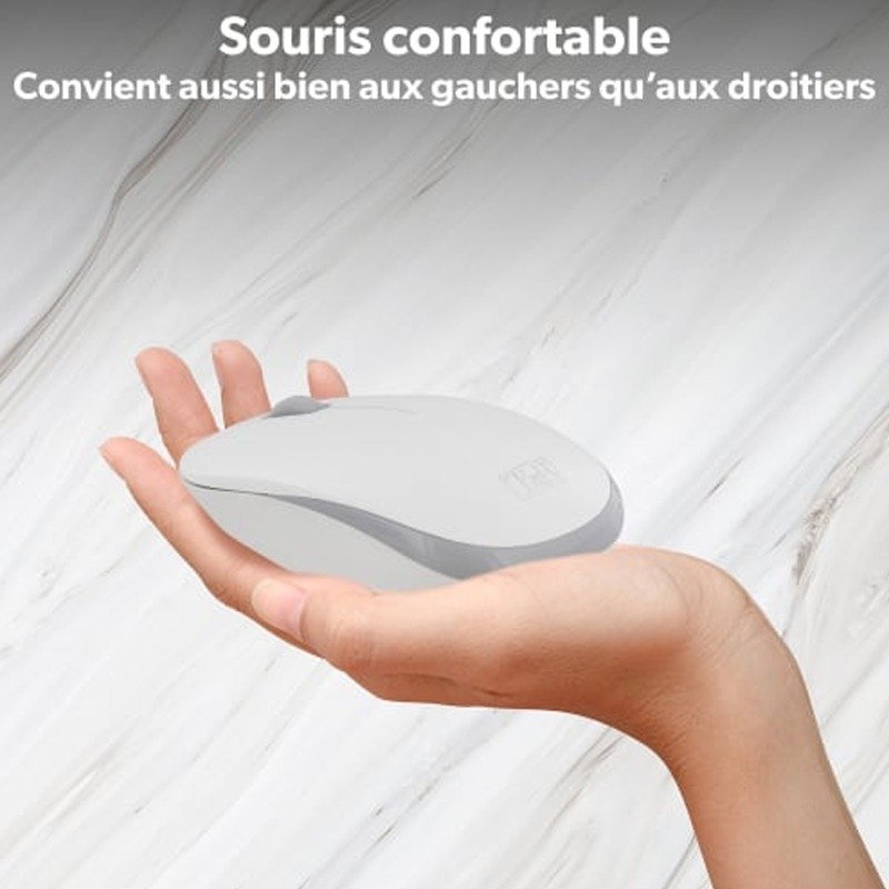 Ensemble Clavier & Souris TNB Classy Sans Fil KBSCGR - Blanc 6 ensemble clavier souris tnb classy sans fil kbscgr blanc r