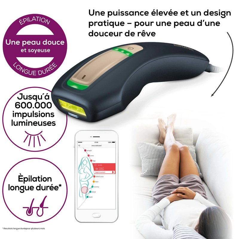 Épilateur BEURER à Lumière Pulsée - Noir (IPL5800) 2 epilateur beurer a lumiere pulsee noir ipl