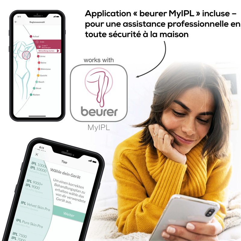 Épilateur BEURER à Lumière Pulsée - Noir (IPL5800) 5 epilateur beurer a lumiere pulsee noir ipl