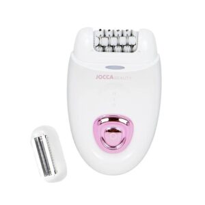 epilateur rechargeable en jocca blanc rose