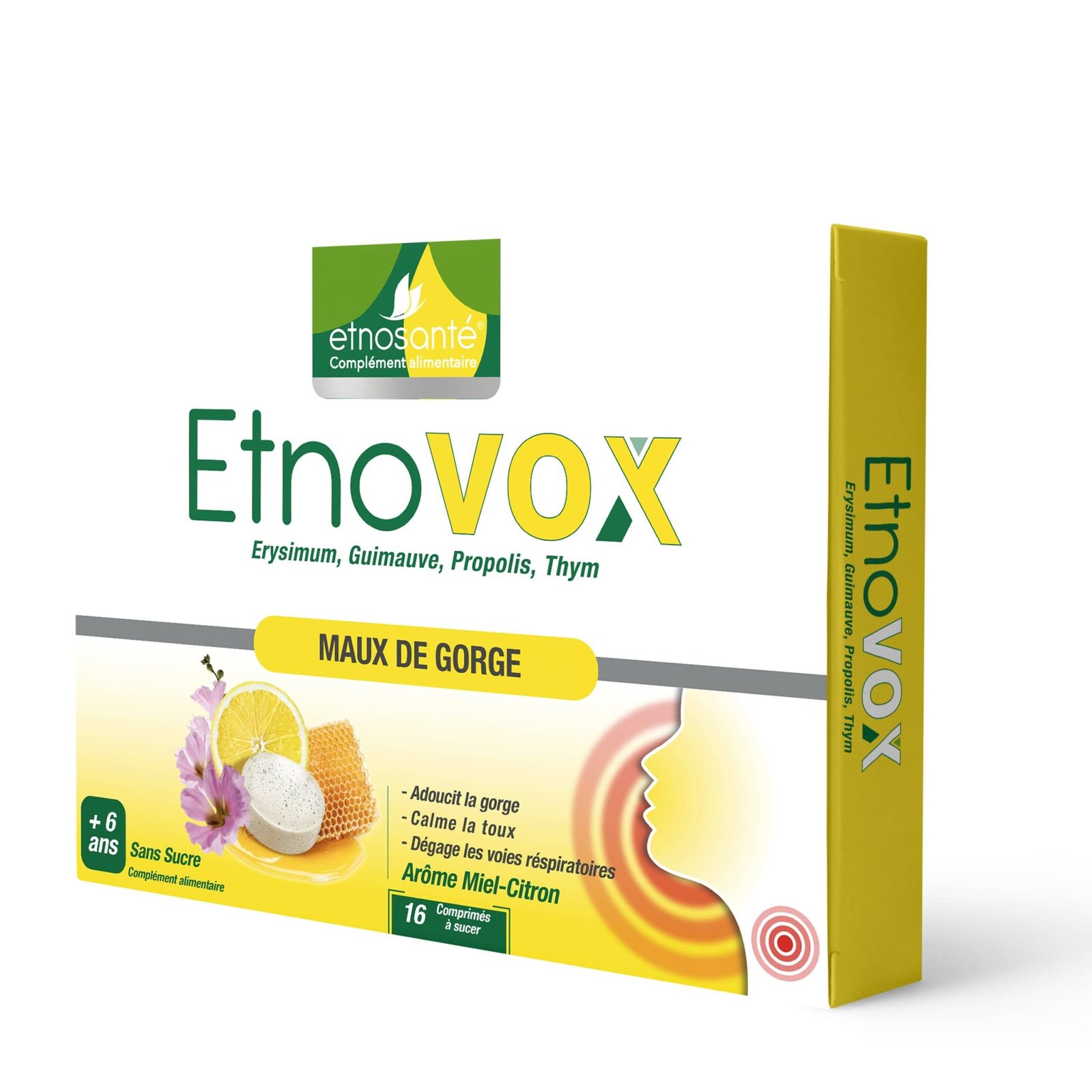 ETNOVOX MAUX DE GORGE MIEL CITRON 16 COMPRIMES 1 etnovox maux de gorge miel citron comprimes