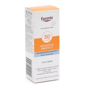 EUCERIN SUN SENSITIVE PROTECT CREME TRES HAUTE PROTECTION VISAGE SPF50+ 50ML 3 eucerin sun sensitive protect creme tres haute protection visage spf ml