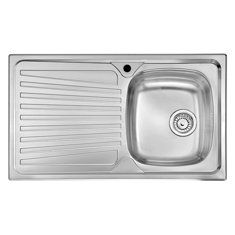 Évier De Cuisine Encastrable FOCUS Firenze 1 Bac + égouttoir - Inox 1 evier de cuisine encastrable focus firenze bac egouttoir gauche inox s