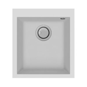 evier de cuisine encastrable focus graniteck bac cm blanc