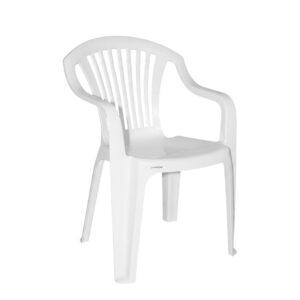 fauteuil plastique floria avec accoudoirs blanc a