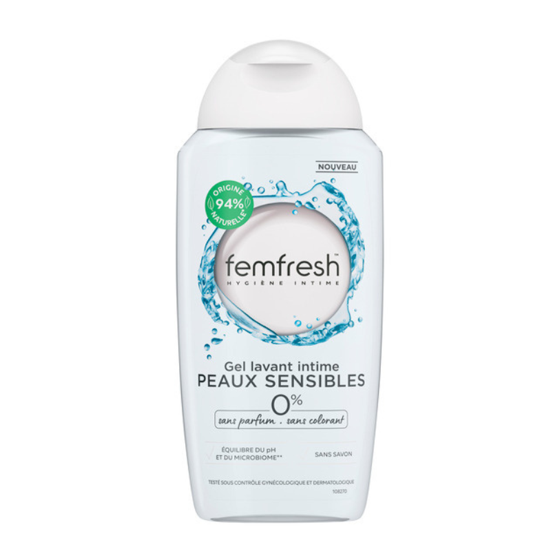 FEMFRESH GEL LAVANT INTIME PEAUX SENSIBLES 250ML 1 femfresh gel lavant intime peaux sensibles ml