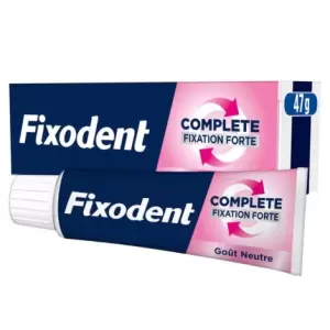 FIXODENT CREME ADHESIVE FIXATION FORTE GOUT NEUTRE 47G 3 fixodent original creme adhesive fixation forte