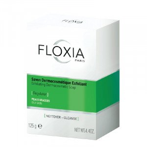 FLOXIA SAVON EXFOLIANT REGULATEUR PEAUX GRASSES 125G 3 floxia savon dermocosmetique exfoliant g