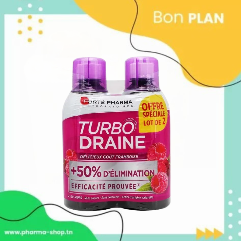 FORTE PHARMA TURBODRAINE DUO MINCEUR FRAMBOISE (-50% SUR LE 2 EME) 1 forte pharma turbodraine duo minceur framboise sur le eme
