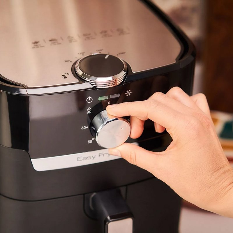 Friteuse Sans Huile 2EN1 MOULINEX Air Fry & Grill 4.2L + Moule En Silicone 3 friteuse sans huile en moulinex air fry grill w noir