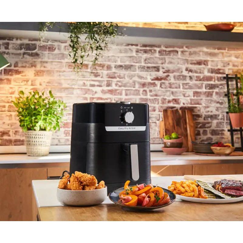 Friteuse Sans Huile 2EN1 MOULINEX Air Fry & Grill 4.2L + Moule En Silicone 4 friteuse sans huile en moulinex air fry grill w noir