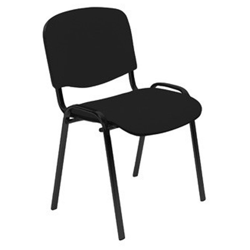 Chaise Visiteur ISO Simple Sans Accoudoirs - Noir 1 gd