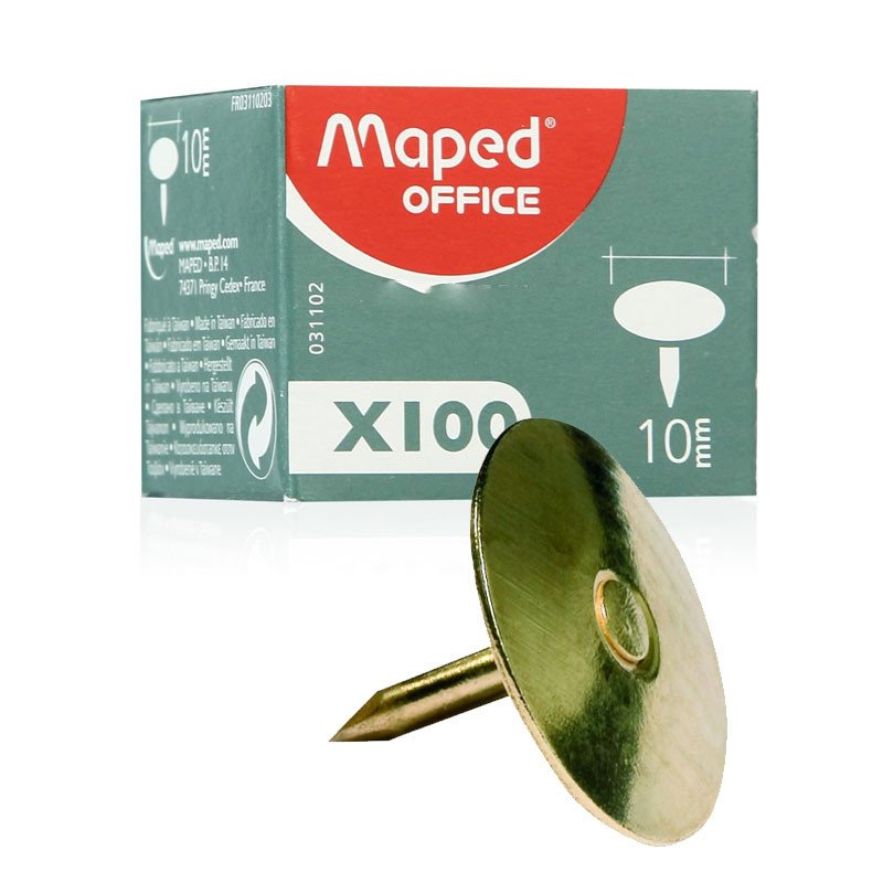 Punaise Cuivrée MAPED 10mm - 100 Piéces 1 gfdbvfdvbf