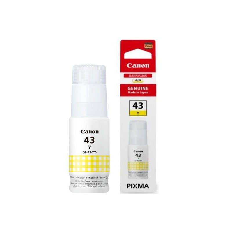 Bouteille d'encre Original Canon GI 43 Y - Jaune (GI-43Y) 2 gi y