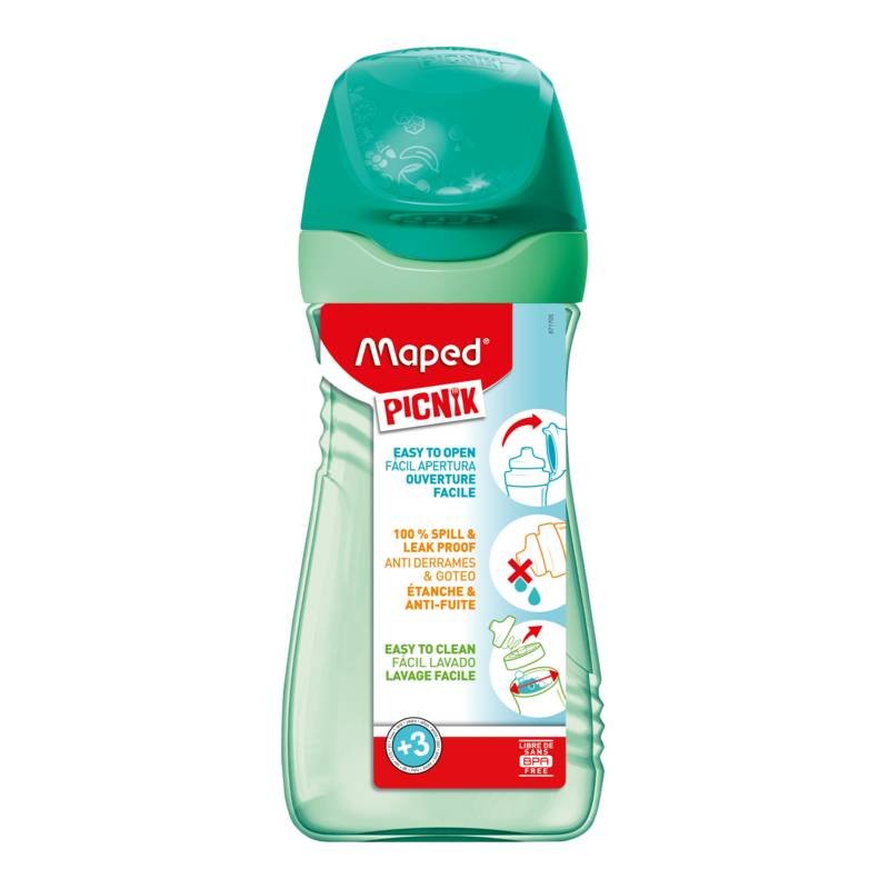 Gourde MAPED 871505 étanche et Anti Gouttes 430 ml - Vert 1 gourde maped etanche et anti gouttes ml vert