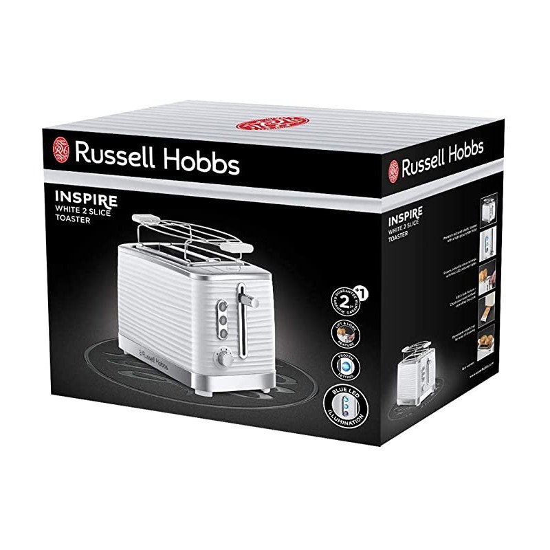 Grille Pain RUSSEL HOBBS 24370-56 1050W - Blanc 2 grille pain russel hobbs w blanc