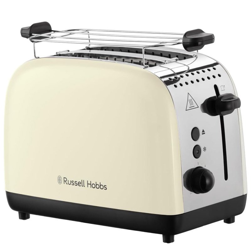 Grille Pain RUSSEL HOBBS Colours Plus 26551-56 1670W - Crème 2 grille pain russel hobbs colours plus w cr me