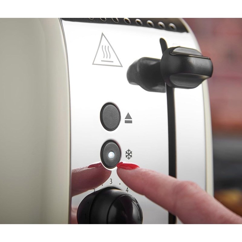 Grille Pain RUSSEL HOBBS Colours Plus 26551-56 1670W - Crème 8 grille pain russel hobbs colours plus w cr me