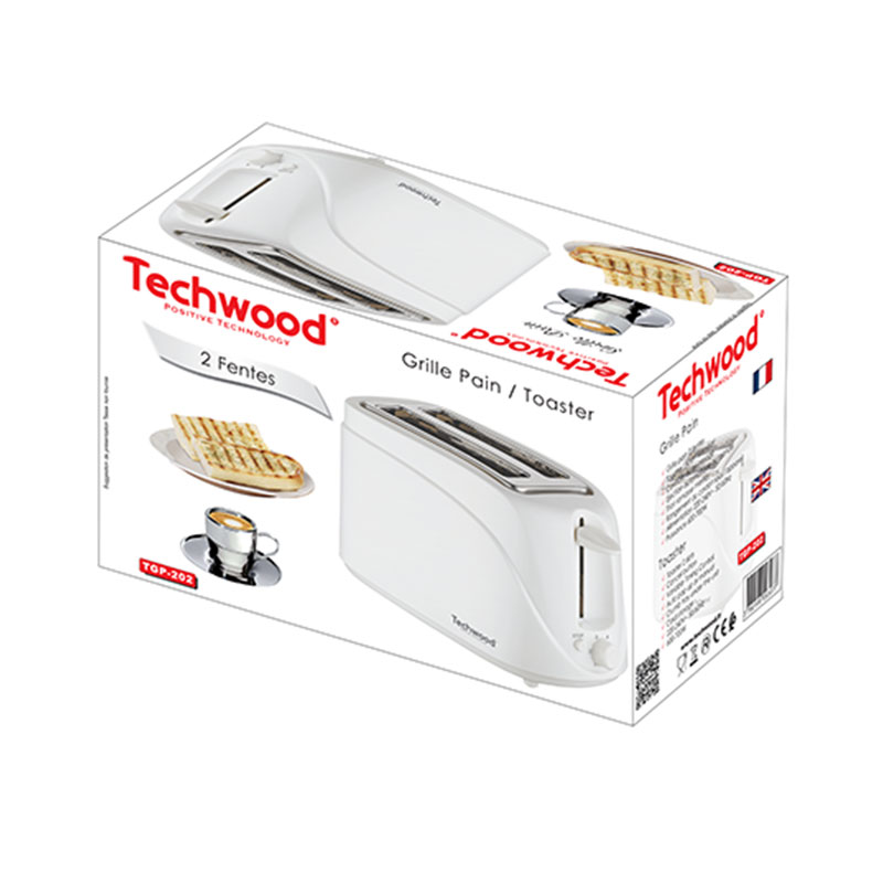 Grille Pain TECHWOOD TGP-202 700W - Blanc 3 grille pain techwood tgp w blanc