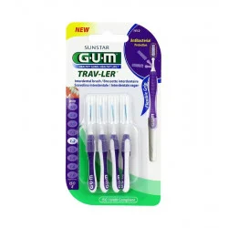 GUM BROSSETTES TRAVELER EXTRAFINE CYLINDRIQUE BTE DE 4 (1512) 4 gum brossettes traveler extrafine cylindrique bte de