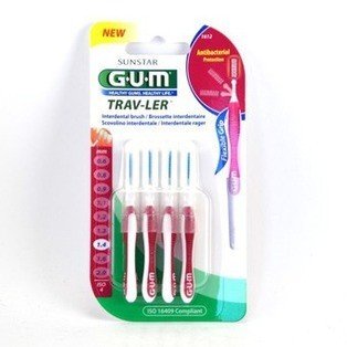 GUM BROSSETTES TRAVELER FINE CYLINDRIQUE B/4 (1612) 1 gum brossettes traveler fine cylindriquebte de
