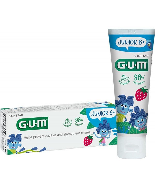 GUM DENTIFRICE ENFANT JUNIOR 6 ANS+ 50ML 1 gum dentifrice enfant junior ans ml