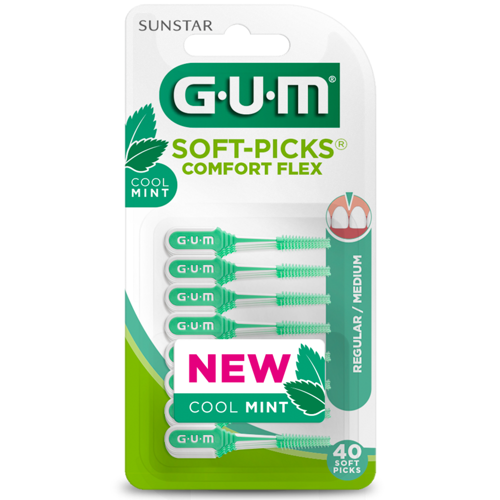 GUM SOFT PICKS COMFORT FLEX 670 MEDIUM 40 UNITÉS 1 gum soft picks confort flex medium unites