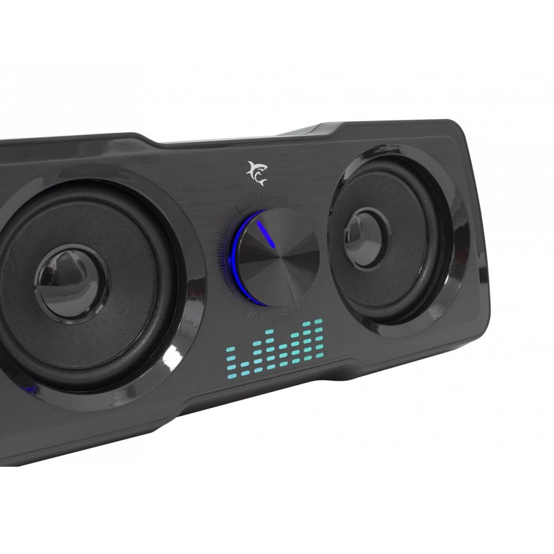 Haut parleur Gamer 2.2 WHITE SHARK Mood RGB - Noir 3 haut parleur gamer white shark mood rgb noir b
