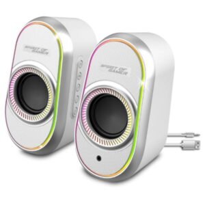 haut parleur gamer sans fil spirit of gamer fanatic rgb blanc