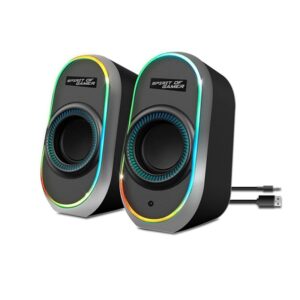 haut parleur gamer sans fil spirit of gamer fanatic rgb noir c