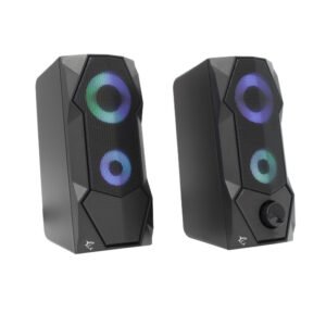haut parleur gamer white shark flow rgb noir