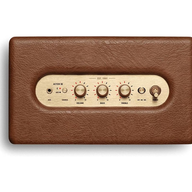 Haut Parleur Sans Fil MARSHALL Acton III Bluetooth - Marron 4 haut parleur sans fil marshall acton iii bluetooth marron