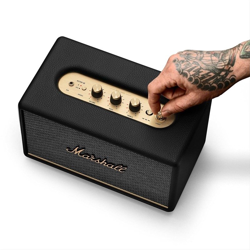 Haut Parleur Sans Fil MARSHALL Acton III Bluetooth - Noir 3 haut parleur sans fil marshall acton iii bluetooth noir
