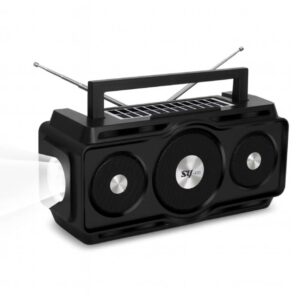 haut parleur sans fil portable avec torche sy noir
